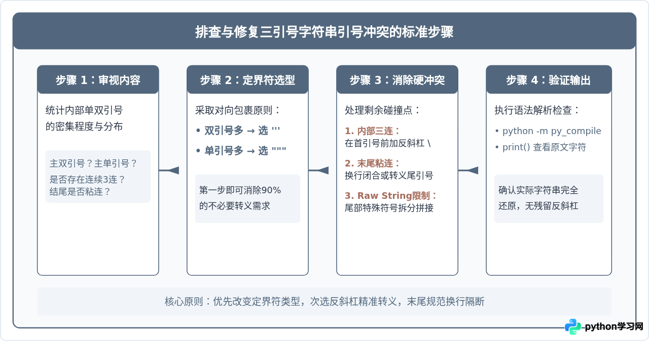 怎么在Python三引号字符串中嵌套单双引号而不报错
