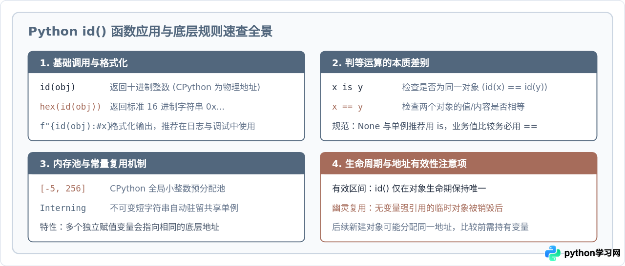 Python怎么用id()函数打印变量的内存地址