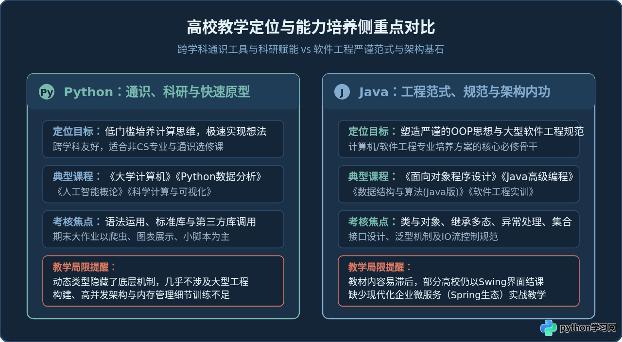 大学生选课指南：高校教学与企业校招中的Python和Java地位