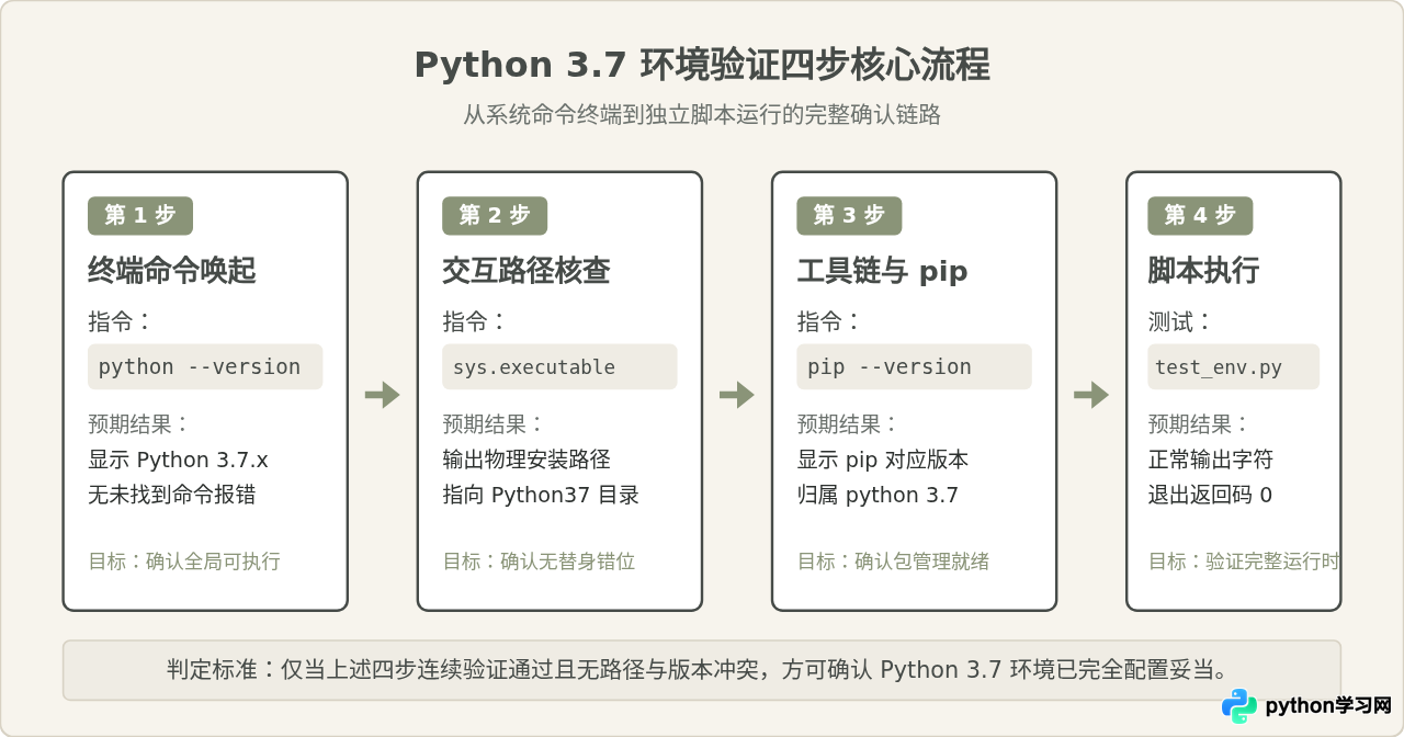 下载安装后怎么验证Python 3.7环境是否配置成功