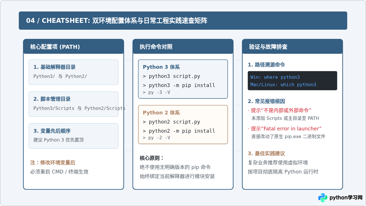 怎么同时配置Python 3和Python 2的环境变量？