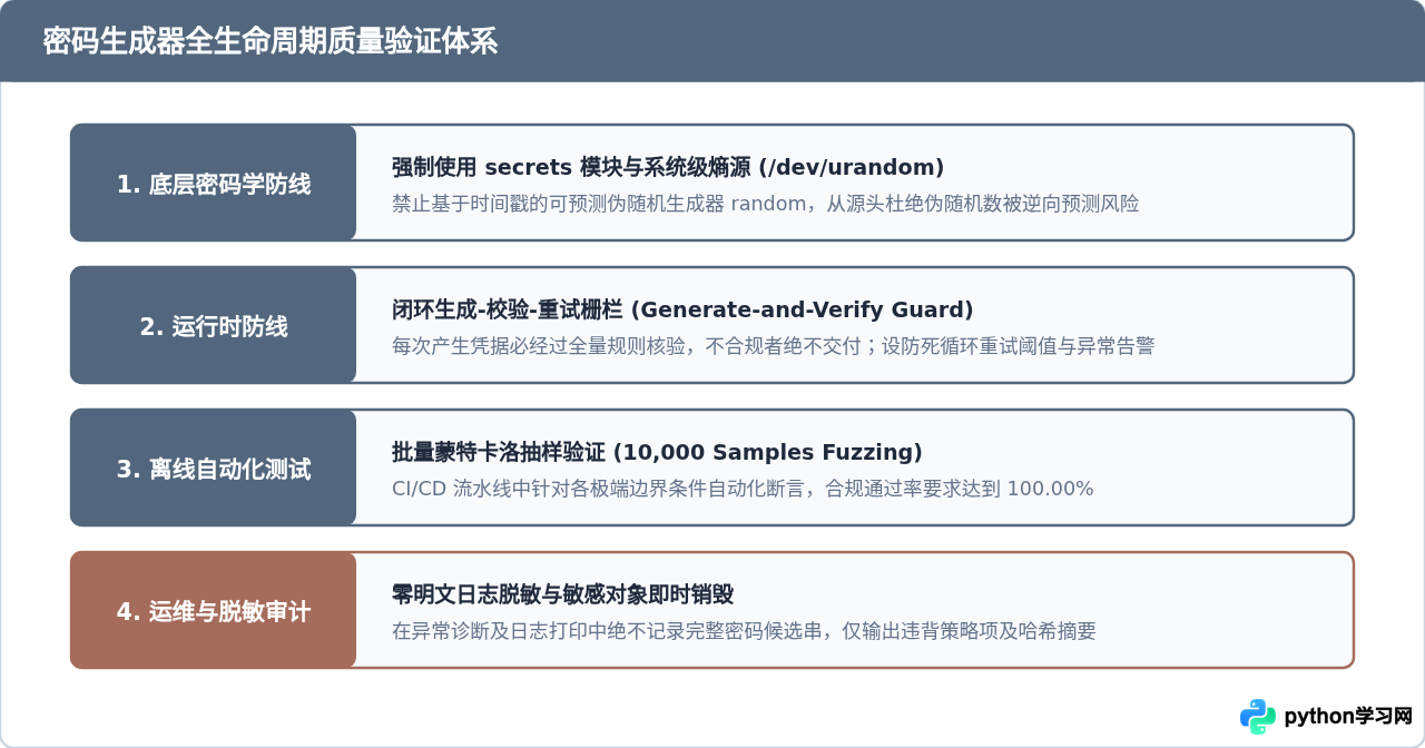 Python密码生成器：怎么验证生成结果符合安全策略