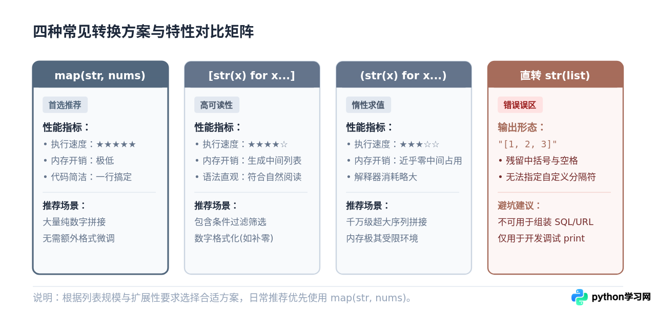 Python整数列表怎么转换为字符串？解决join报错TypeError