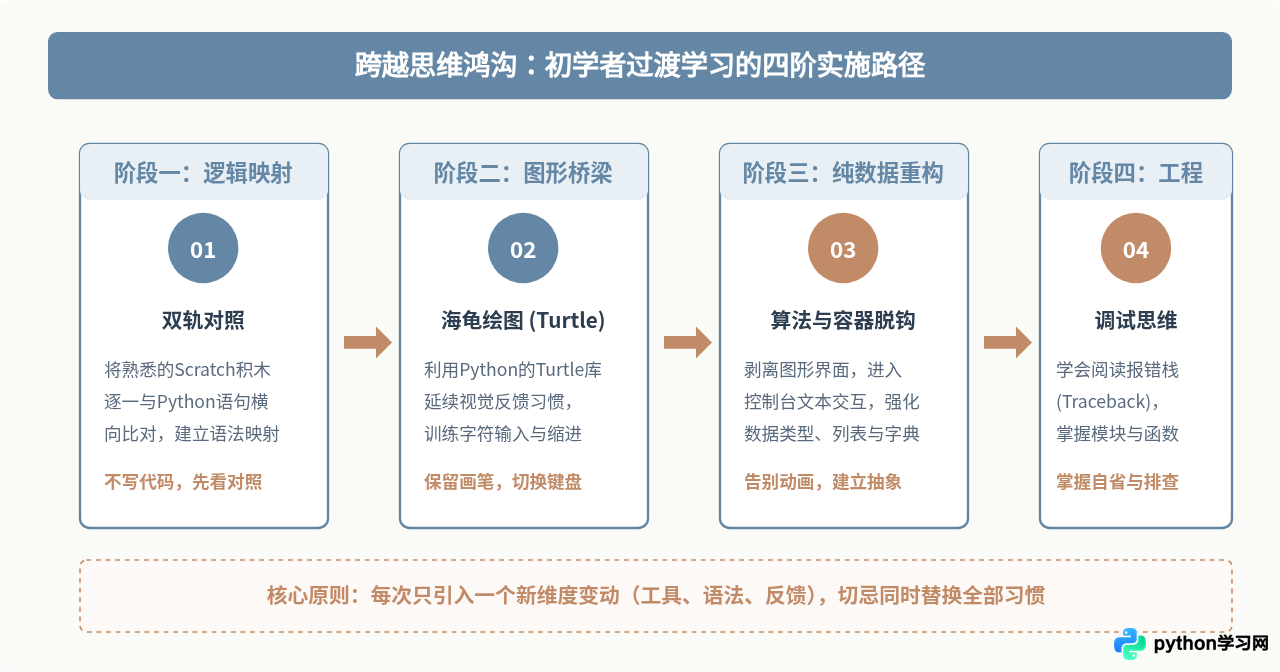 Python比Scratch难在哪里？初学者切换文本编程的思维挑战