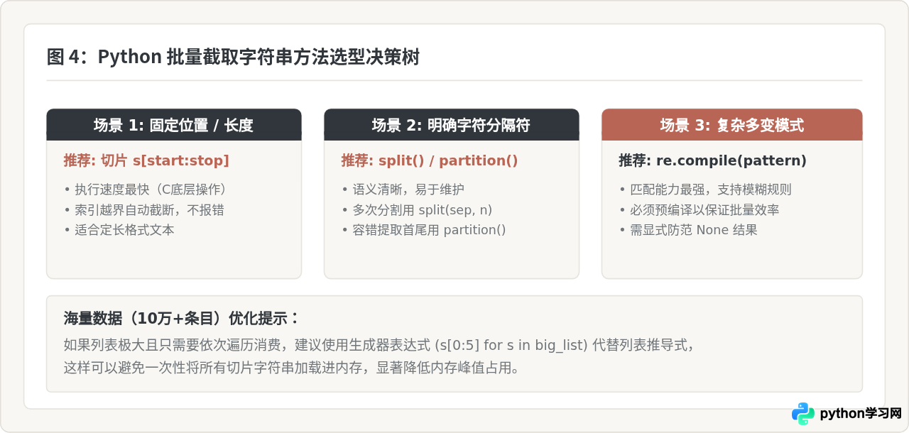 Python批量截取字符串列表中的指定部分