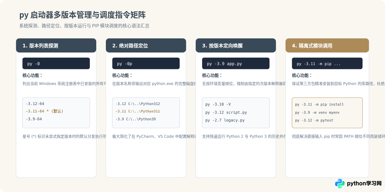 Windows下怎么查Python版本？py命令与Python命令详解