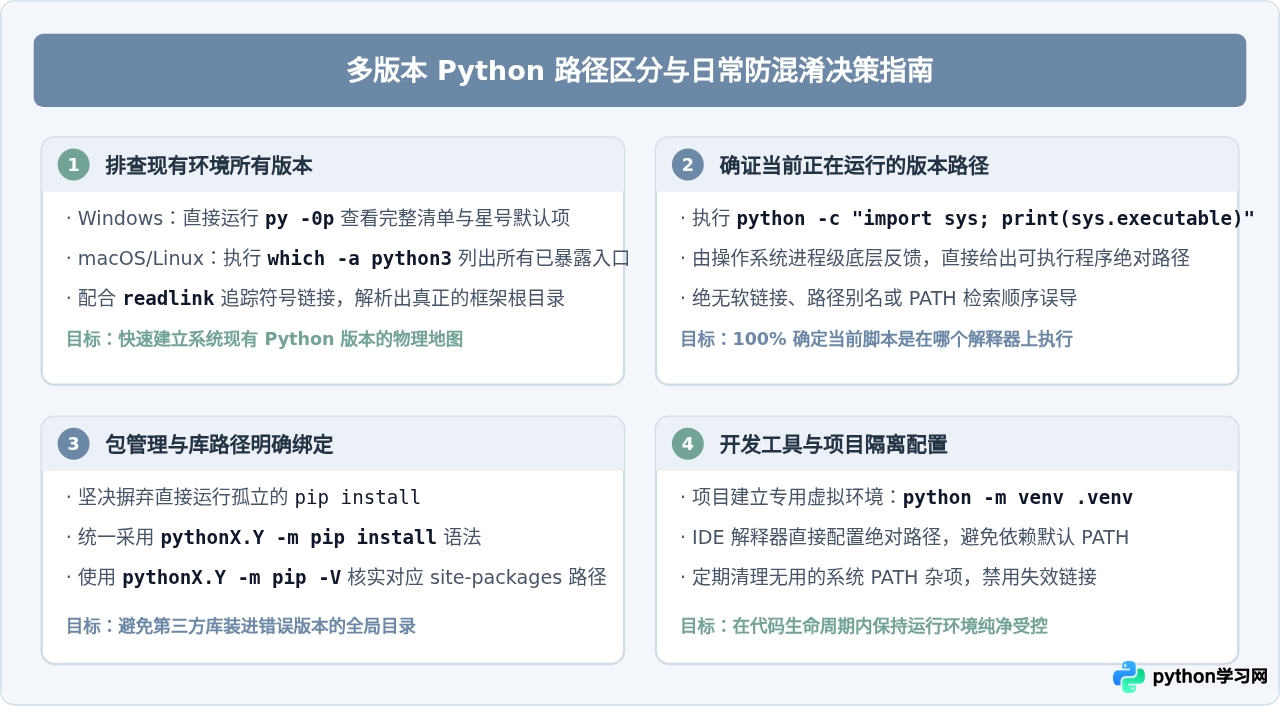 多版本Python共存时怎么区分各自的安装路径