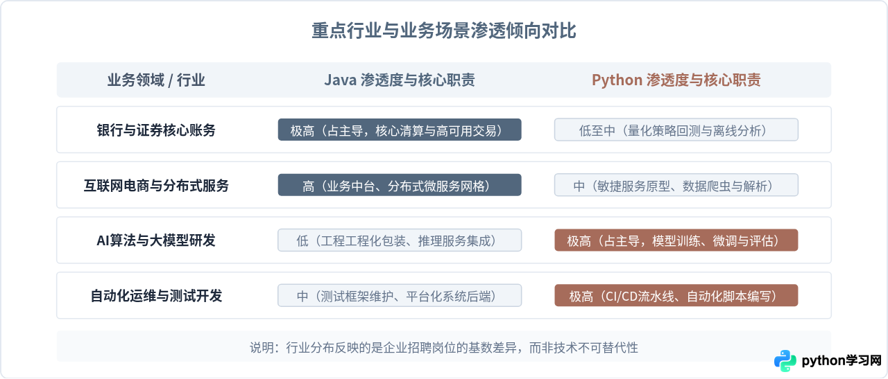 Java和Python在就业市场有何不同？行业应用与职业方向对比