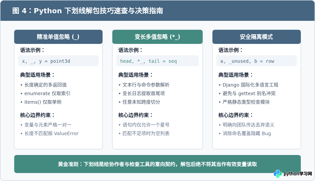 Python中使用下划线忽略解包值的技巧