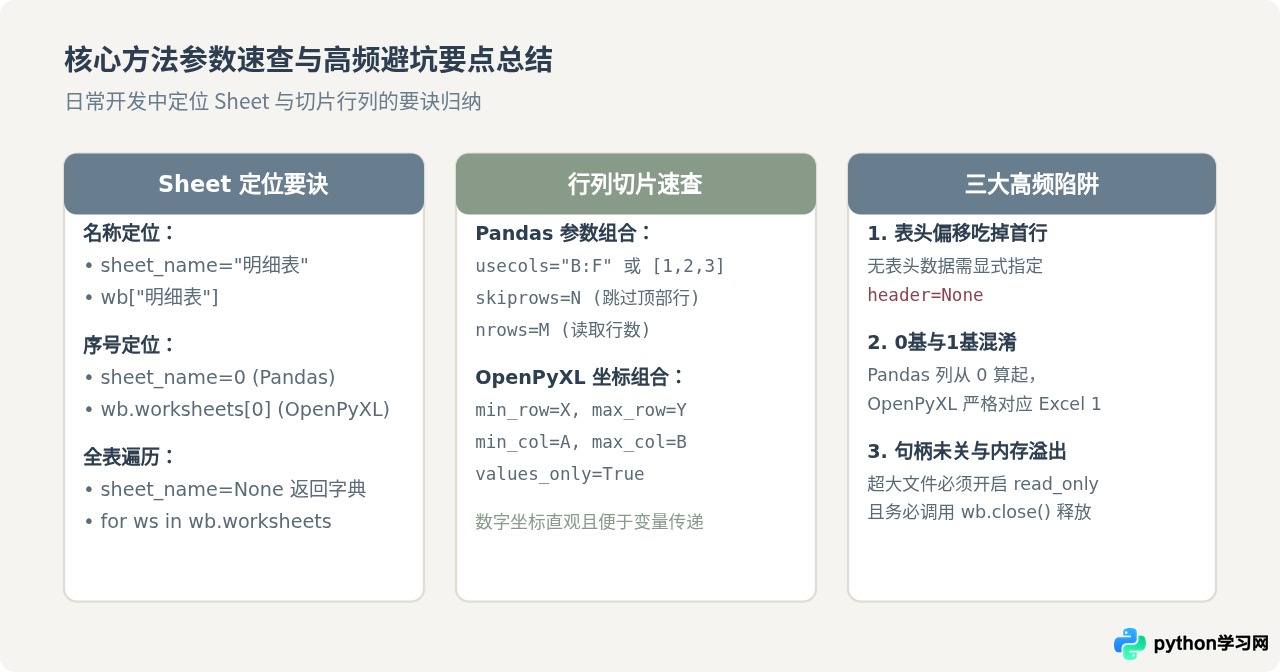 Python读取Excel指定Sheet和特定行列的方法