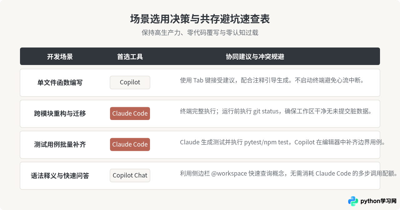Claude Code 与 GitHub Copilot 在 VS Code 中的共存配置
