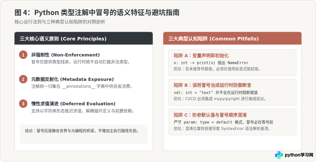 Python类型注解中冒号的语义解析