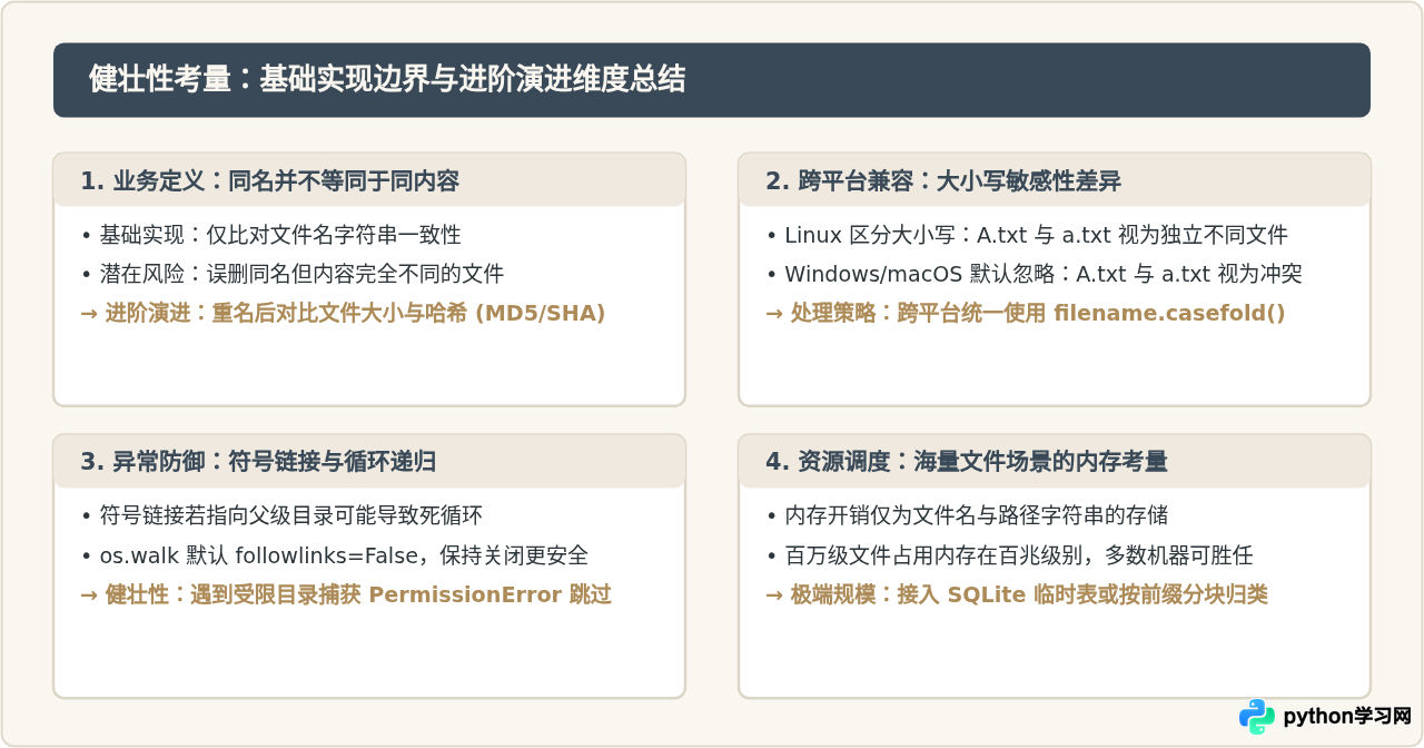 Python遍历目录查找重复文件名的基础实现