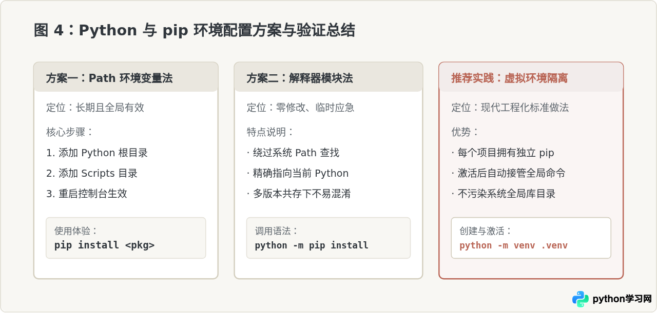 解决pip不是内部或外部命令：Python环境变量配置指南