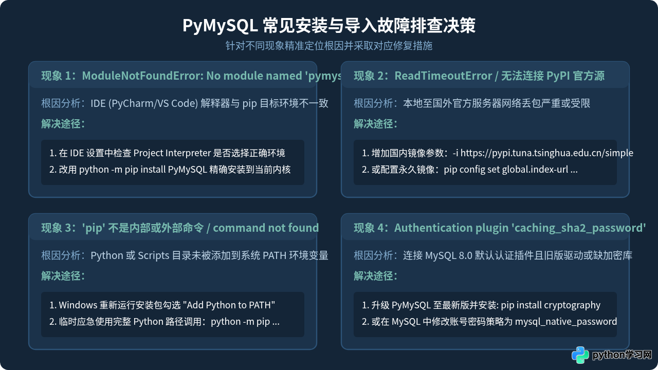 Python怎么安装MySQL数据库驱动PyMySQL