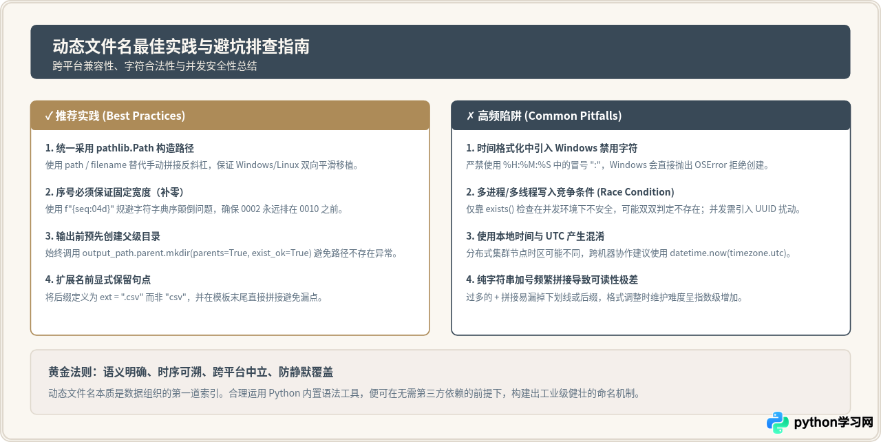 Python动态生成带日期或序号的文件名变量