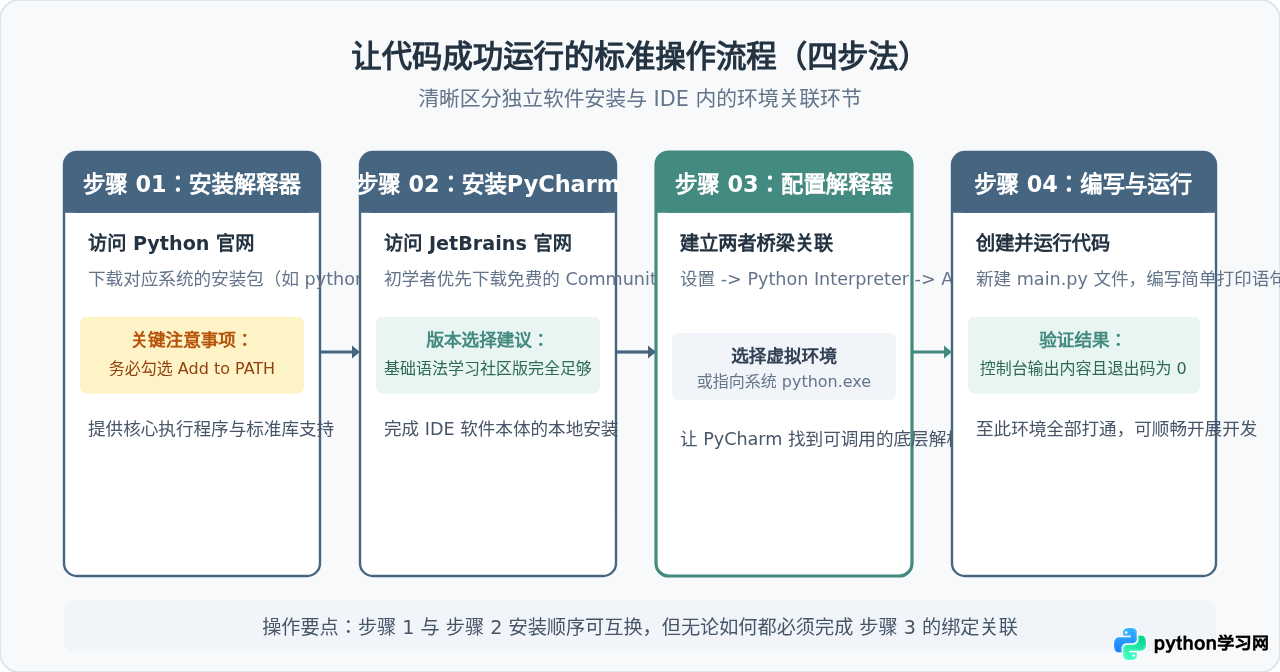 只安装PyCharm能运行Python代码吗