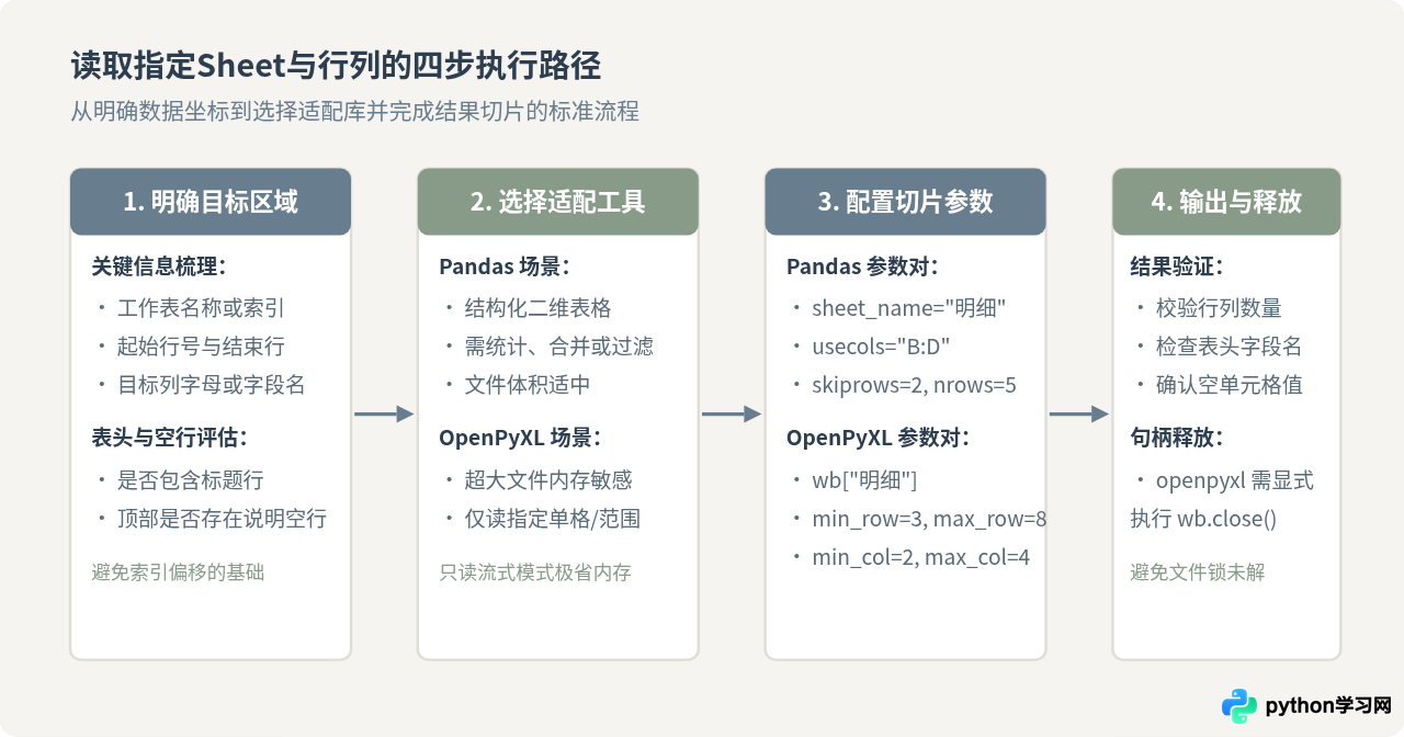 Python读取Excel指定Sheet和特定行列的方法