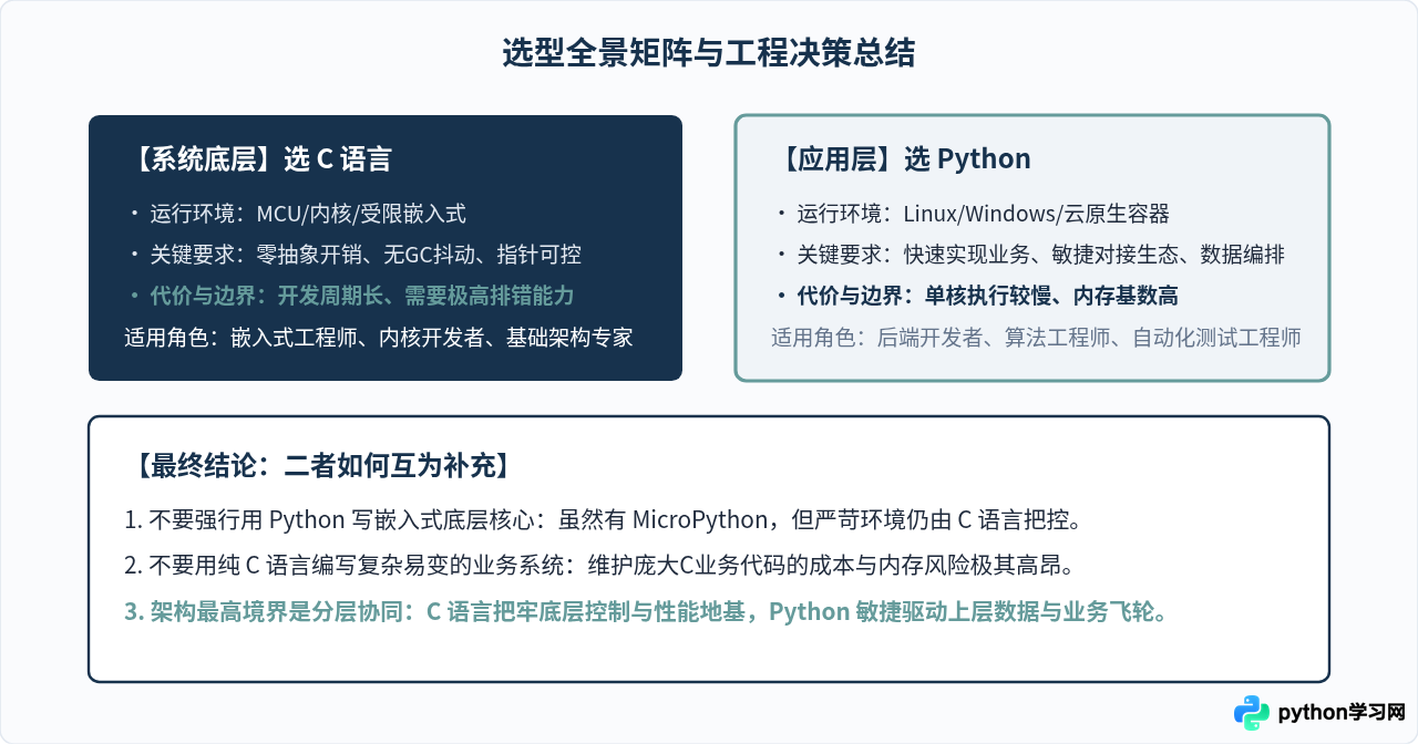 系统底层开发选C还是应用层开发选Python