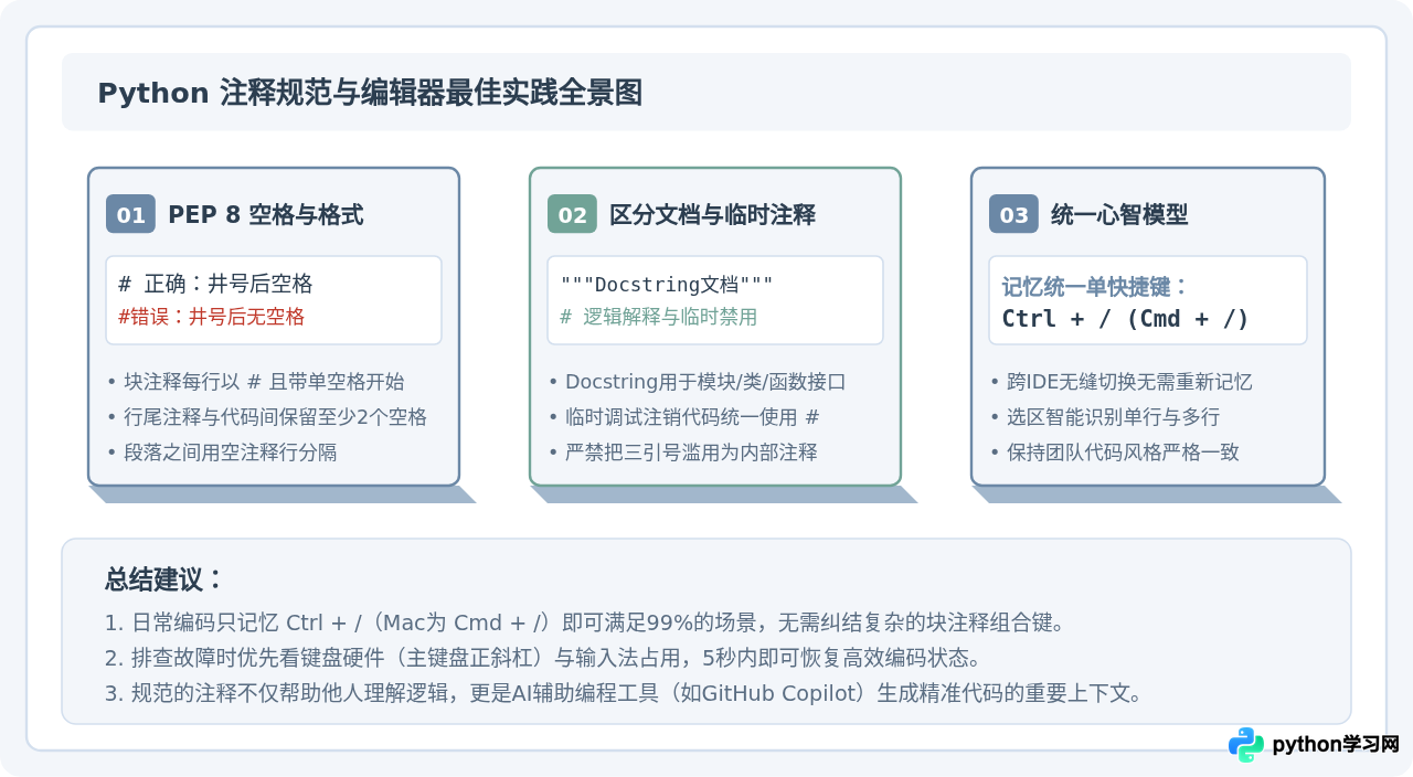PyCharm和VS Code中Python代码批量注释快捷键