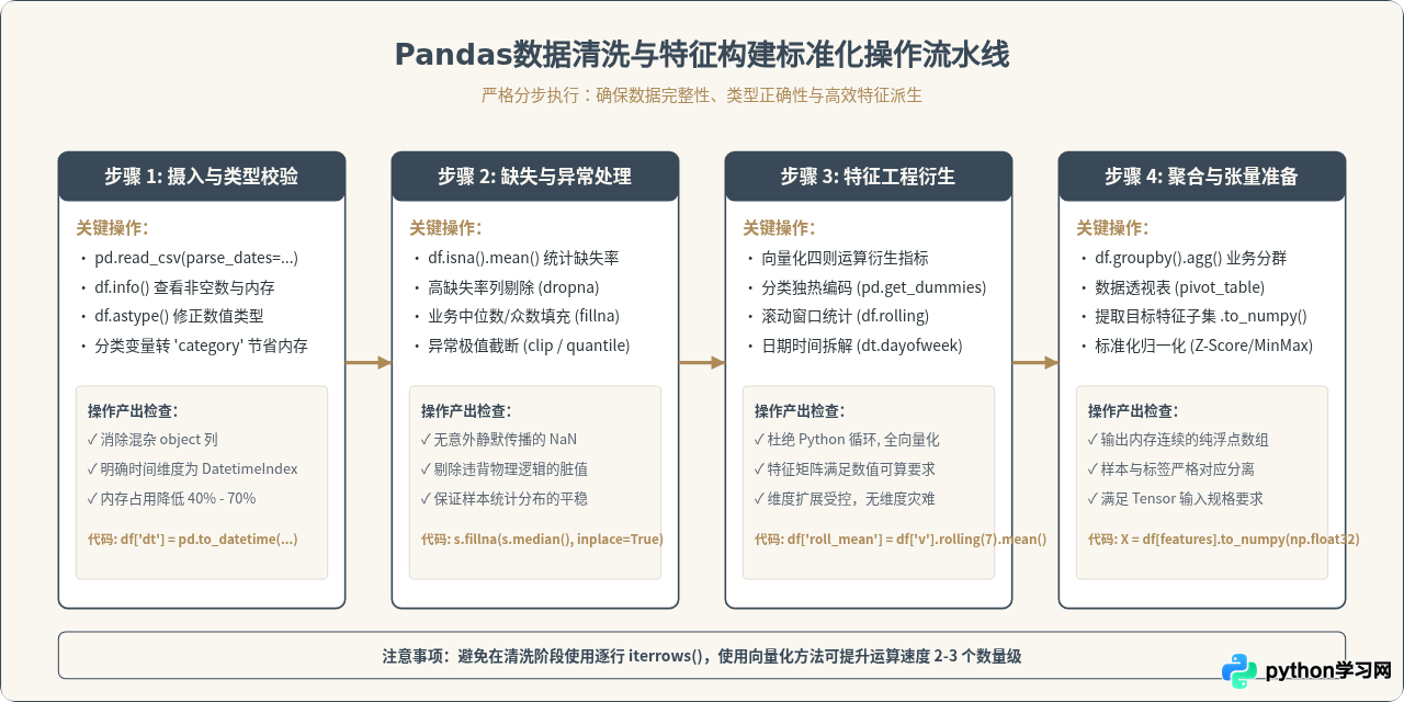 Python数据科学与AI开发常用框架清单：NumPy、Pandas与PyTorch