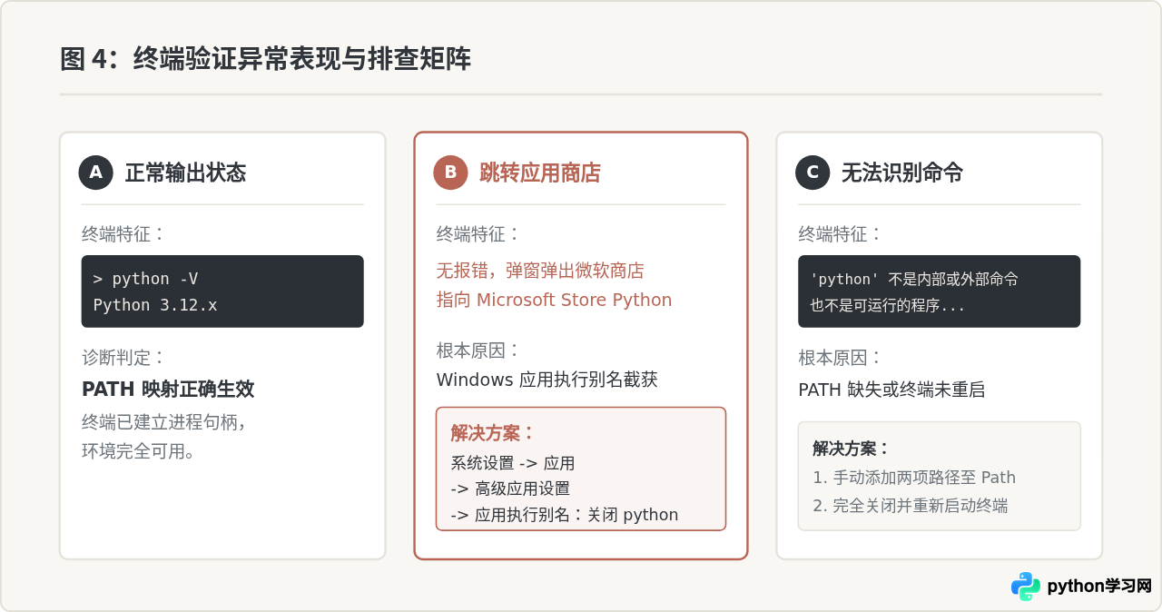 Windows安装Python 3完整教程：下载、配置环境变量与验证