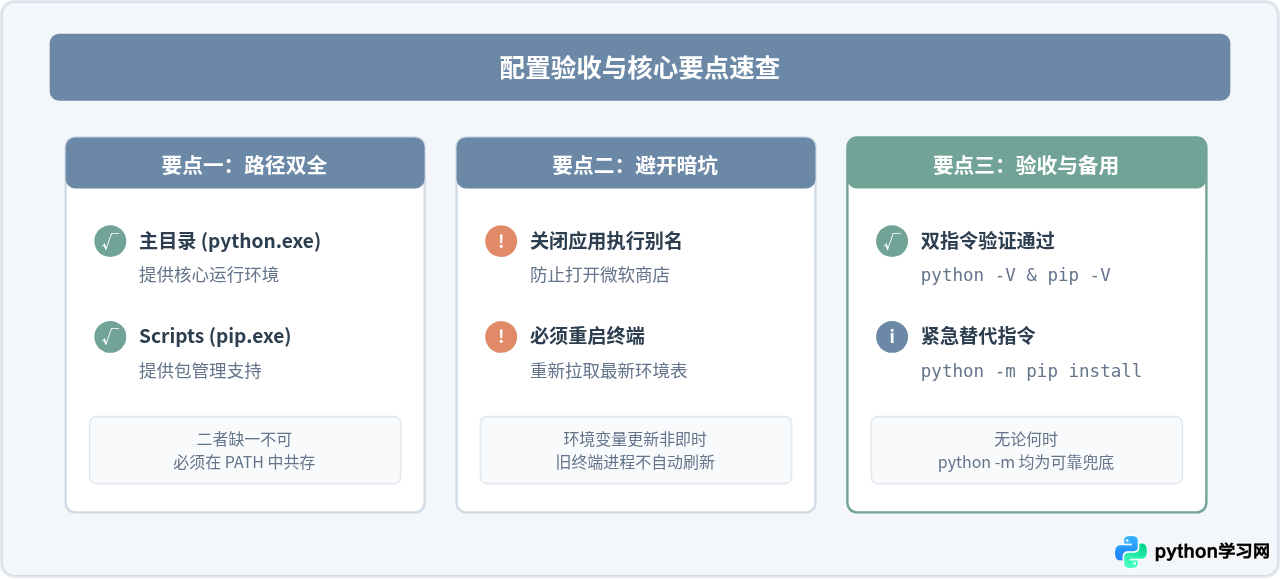 解决Python安装后'Python'或'pip'命令无法识别的问题