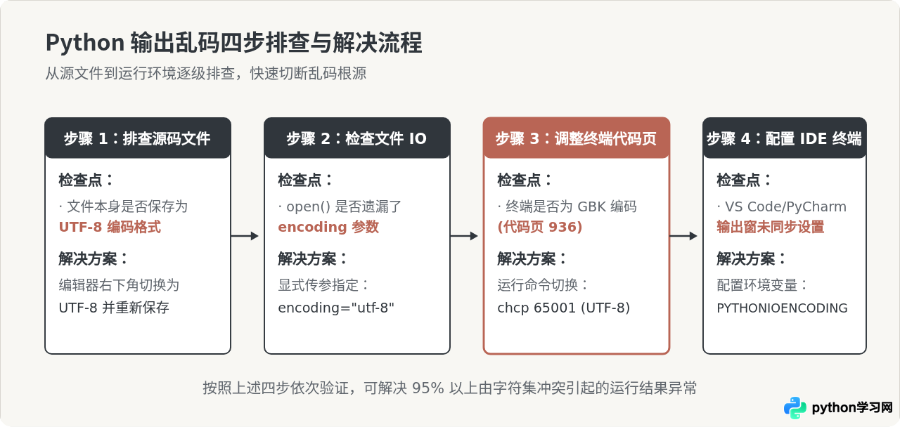 Python代码运行结果出现乱码怎么解决