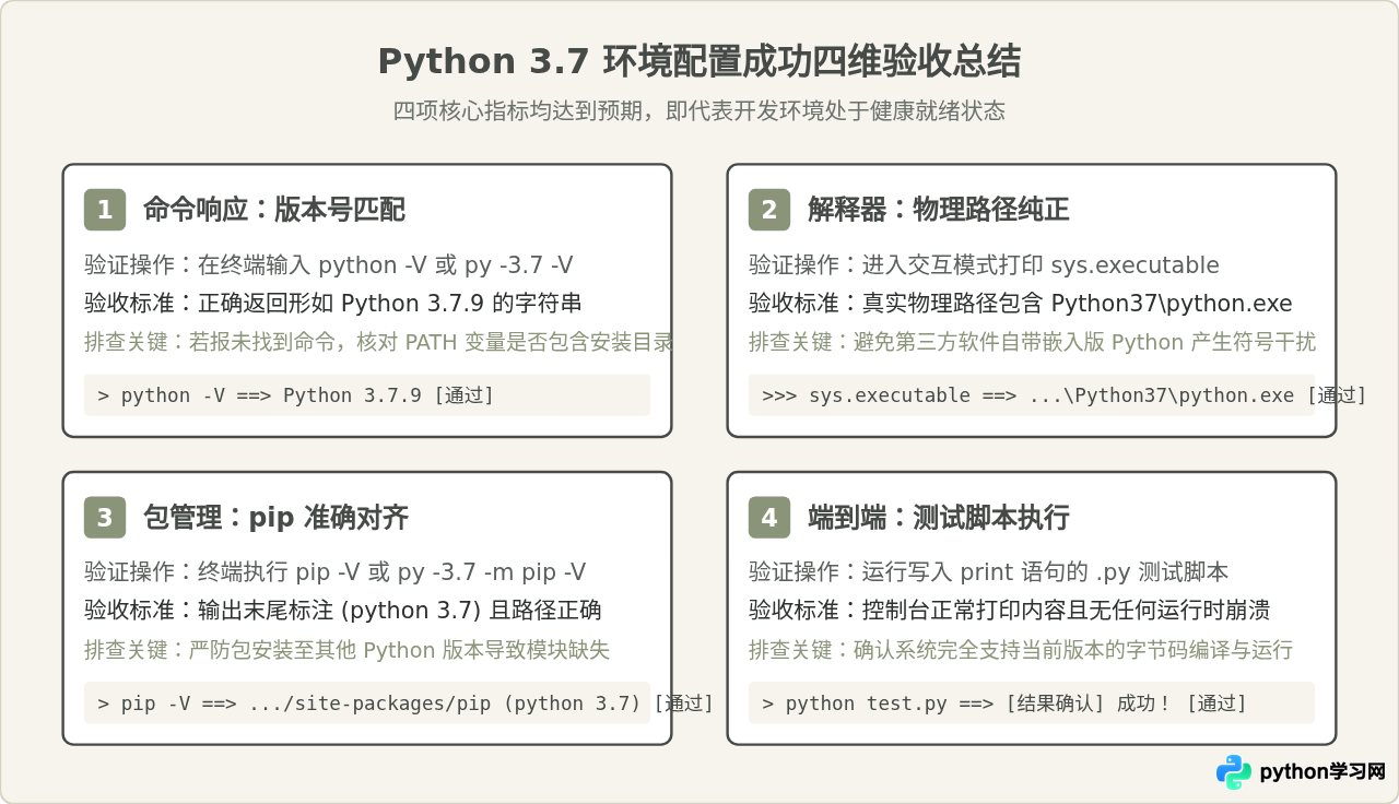下载安装后怎么验证Python 3.7环境是否配置成功