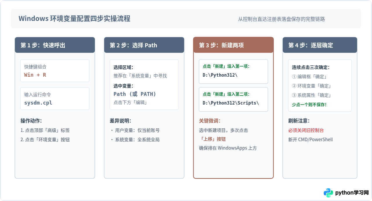 Python安装到D盘后环境变量怎么配置？