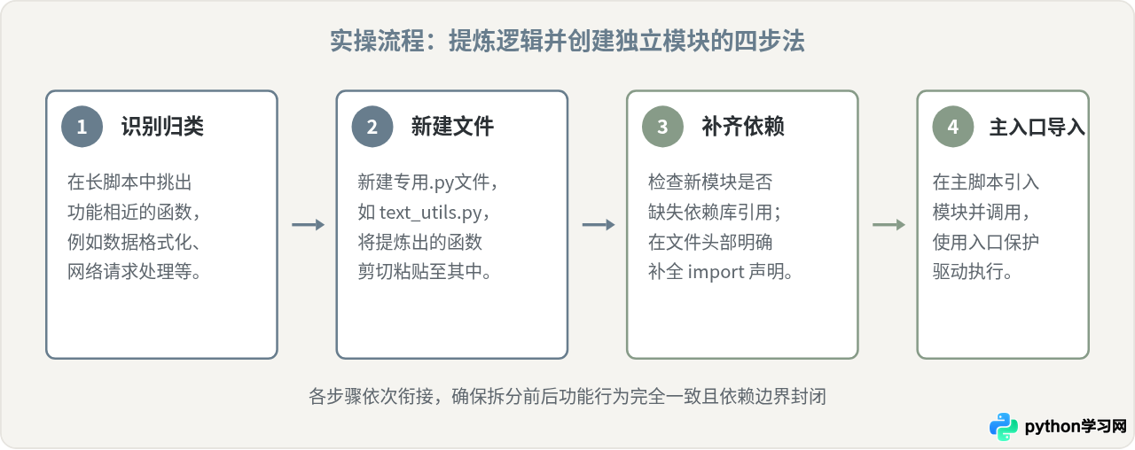 Python函数与模块怎么写？自学进阶必须掌握的代码组织技巧
