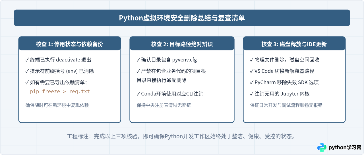 怎么安全删除不再使用的Python虚拟环境