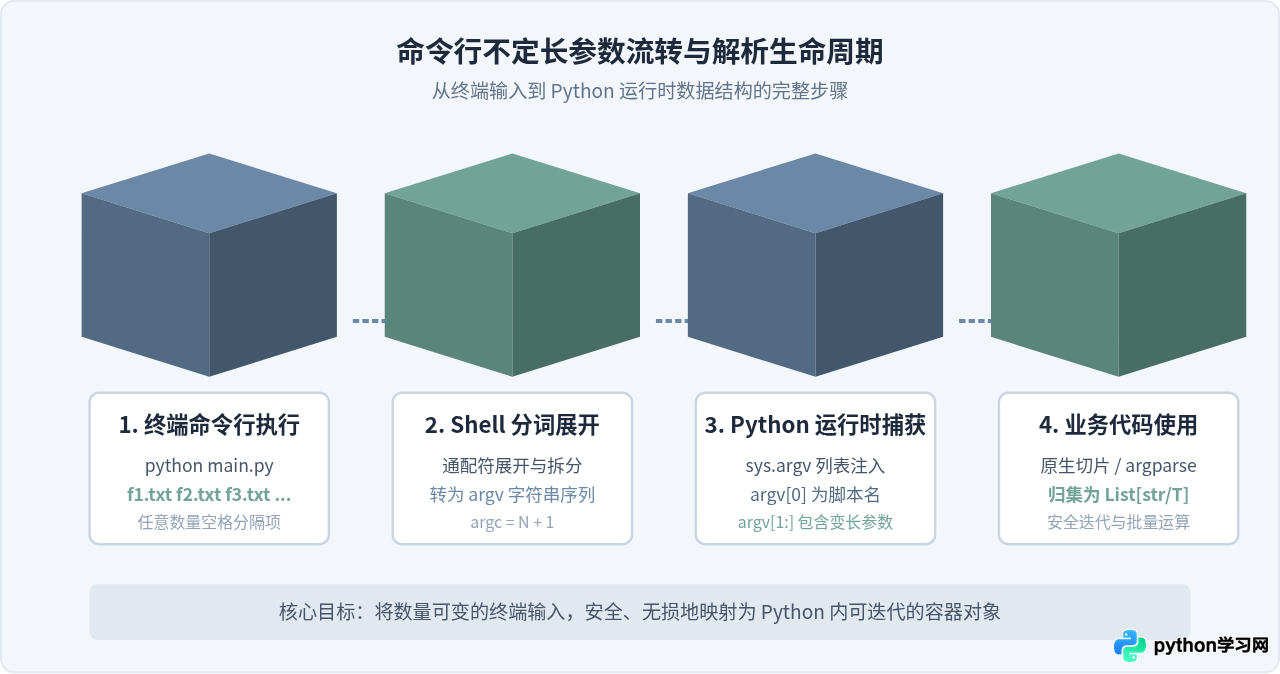 Python脚本接收不定长命令行参数的实现方法