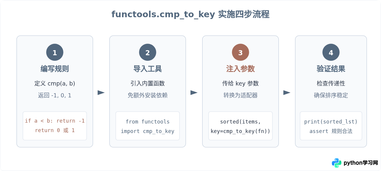 Python 3中怎么使用functools.cmp_to_key替代cmp函数
