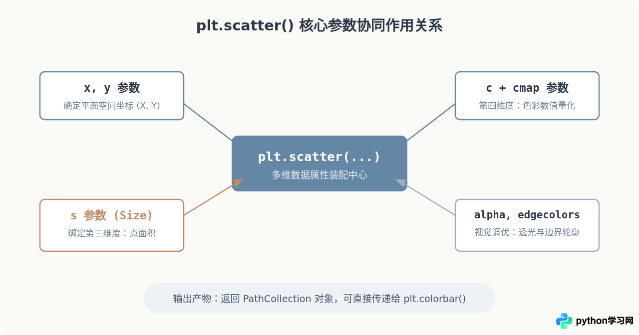 Python Matplotlib绘制气泡图：scatter函数基础用法与参数详解
