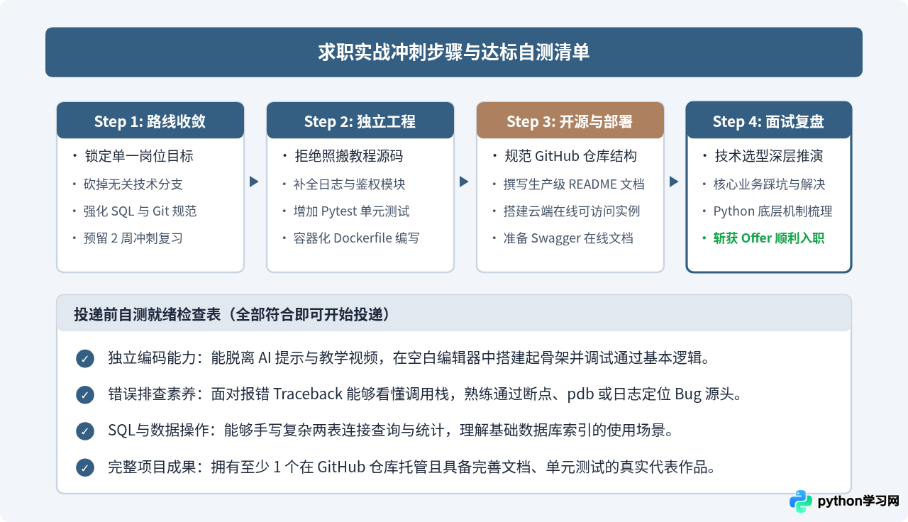 Python学到什么程度能找工作？Web、数据与自动化岗位的技能清单
