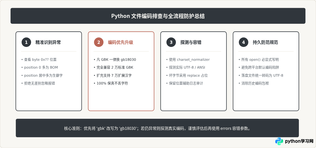 Python读取GBK文件报UnicodeDecodeError怎么修复
