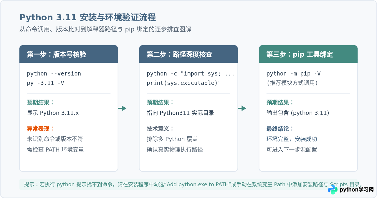 怎么验证Python 3.11是否安装成功并配置国内镜像源
