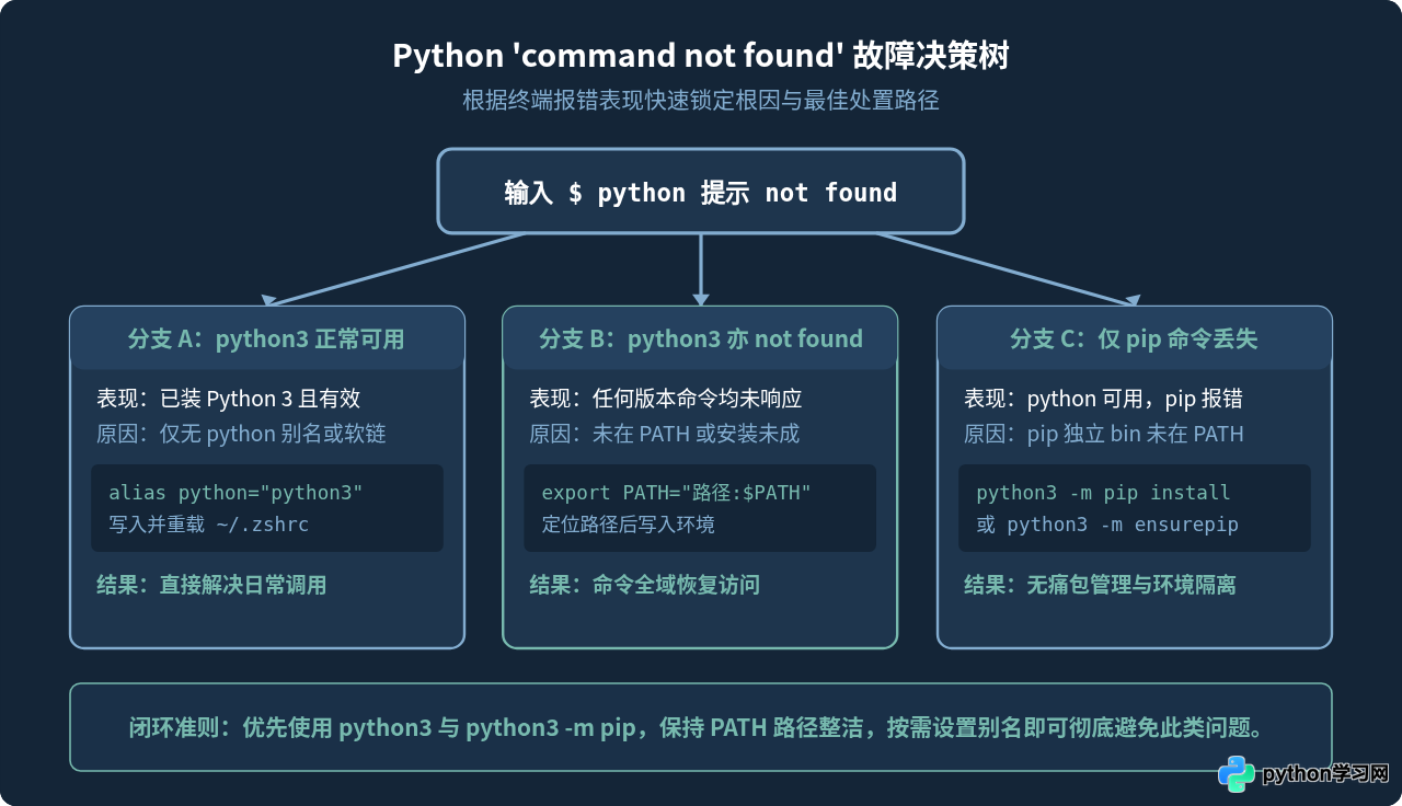 Python安装后提示'command not found'怎么解决？