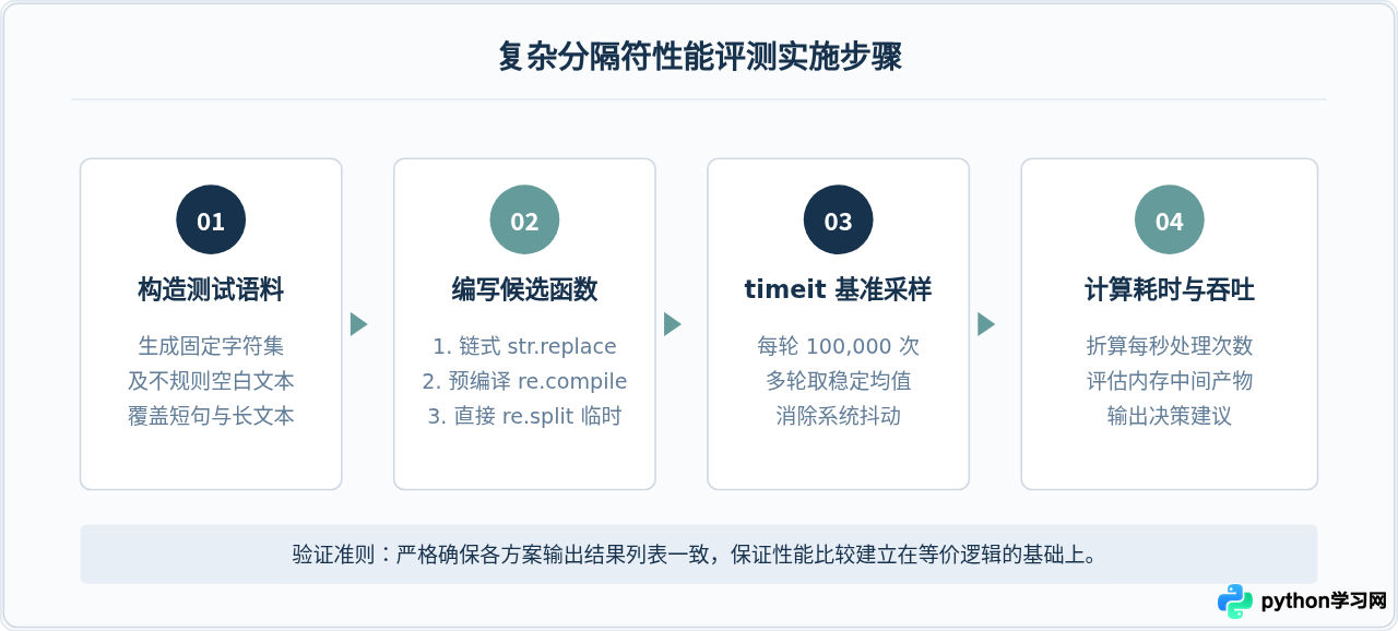 Python split与re.split在处理复杂分隔符时的性能对比