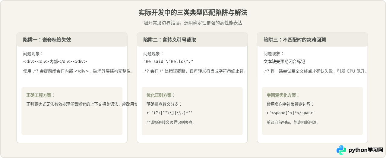 Python正则贪婪与非贪婪模式：.*与.*？的实际匹配差异