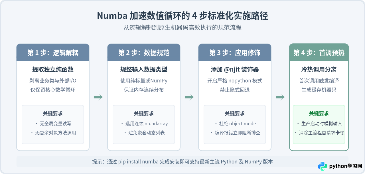 Numba @jit装饰器怎么加速Python数值计算型for循环