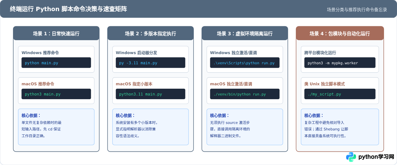 Windows和Mac终端运行Python脚本的命令与步骤