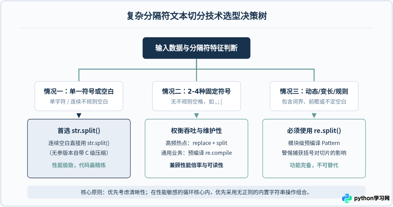 Python split与re.split在处理复杂分隔符时的性能对比