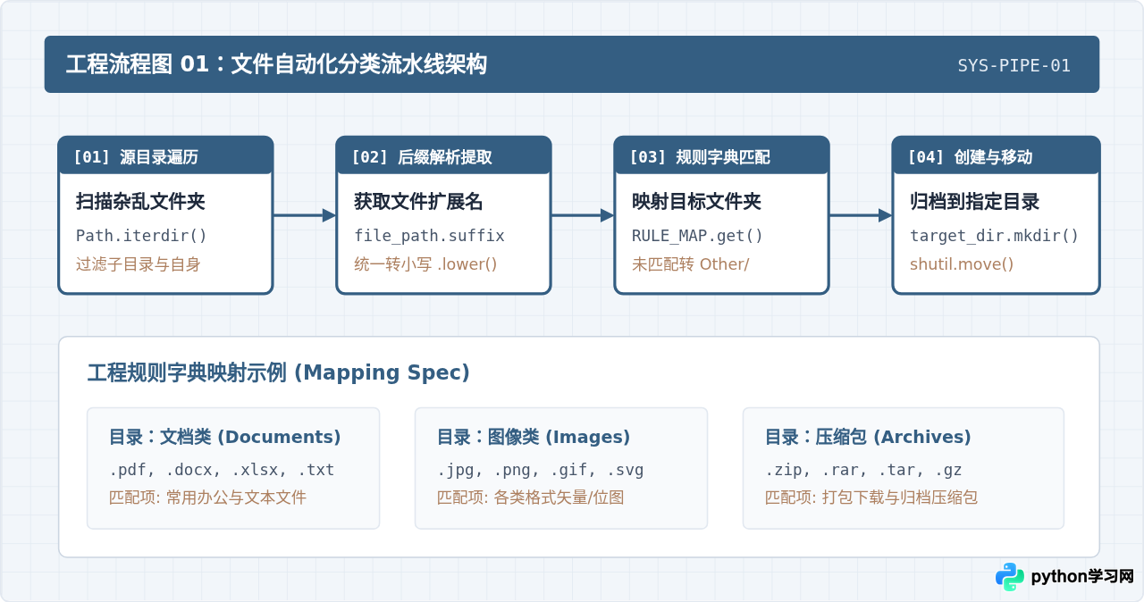 零基础写Python第一个小程序：自动化整理文件