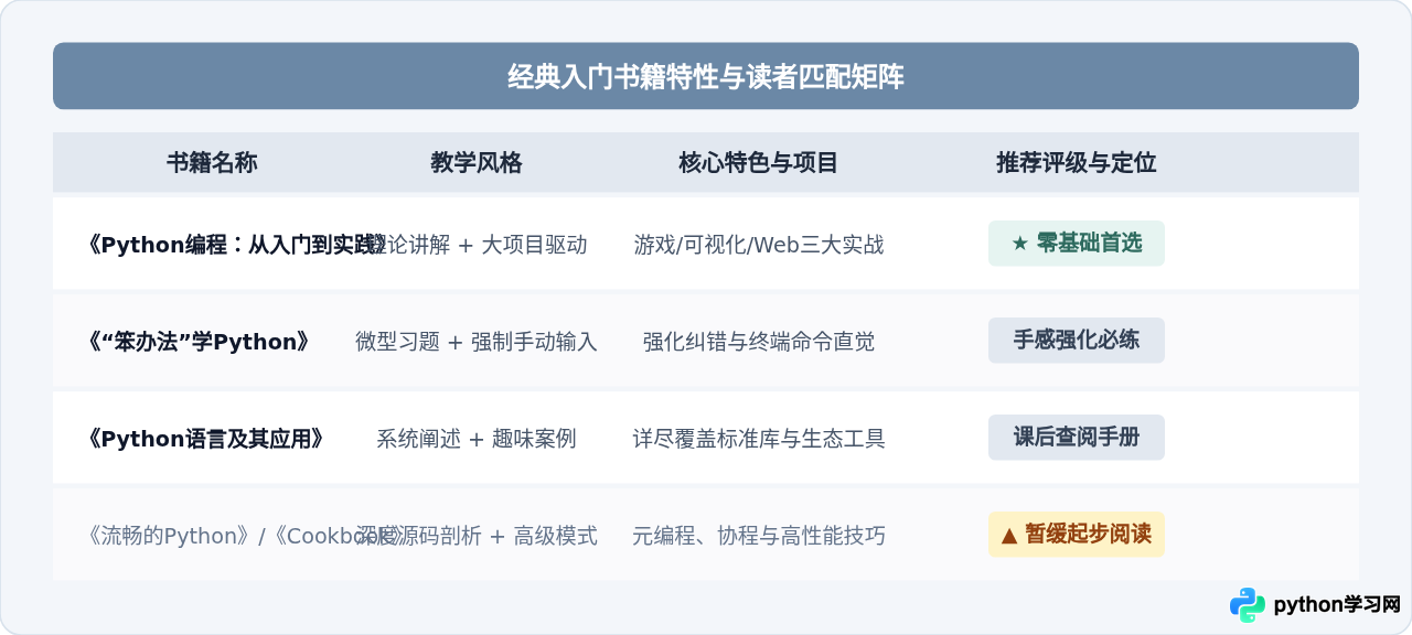 适合零基础的Python入门书籍与视频课程推荐