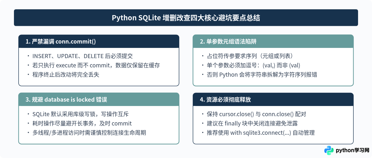 Python连接SQLite数据库完整代码实例：增删改查操作演示
