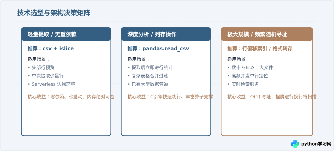 Python csv模块与pandas读取指定行性能对比