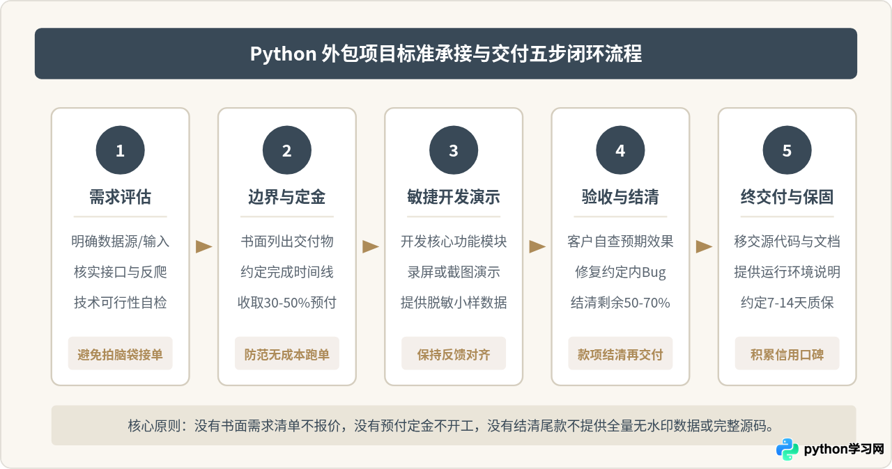 掌握Python能接什么私活？常见外包项目类型盘点