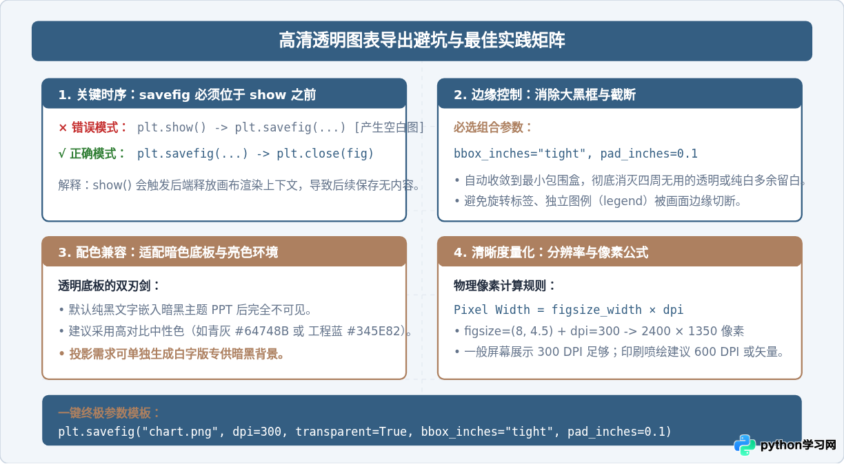 Python图表怎么导出高清透明背景图片？